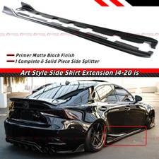FOR 14-20 LEXUS IS200t IS300 IS350 AR STYLE MATT SIDE SKIRT EXTENSION SPLITTERS