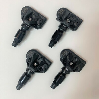 TPMS Fit Porsche Macan Huf Tire Pressure Sensors Set With Black Valve Stems