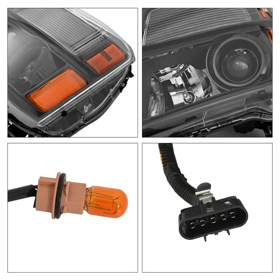 Pair Projector Headlights Assembly For GMC Terrain SLE/SLT 2010-2015 W/Bulbs - Image 3 of 4