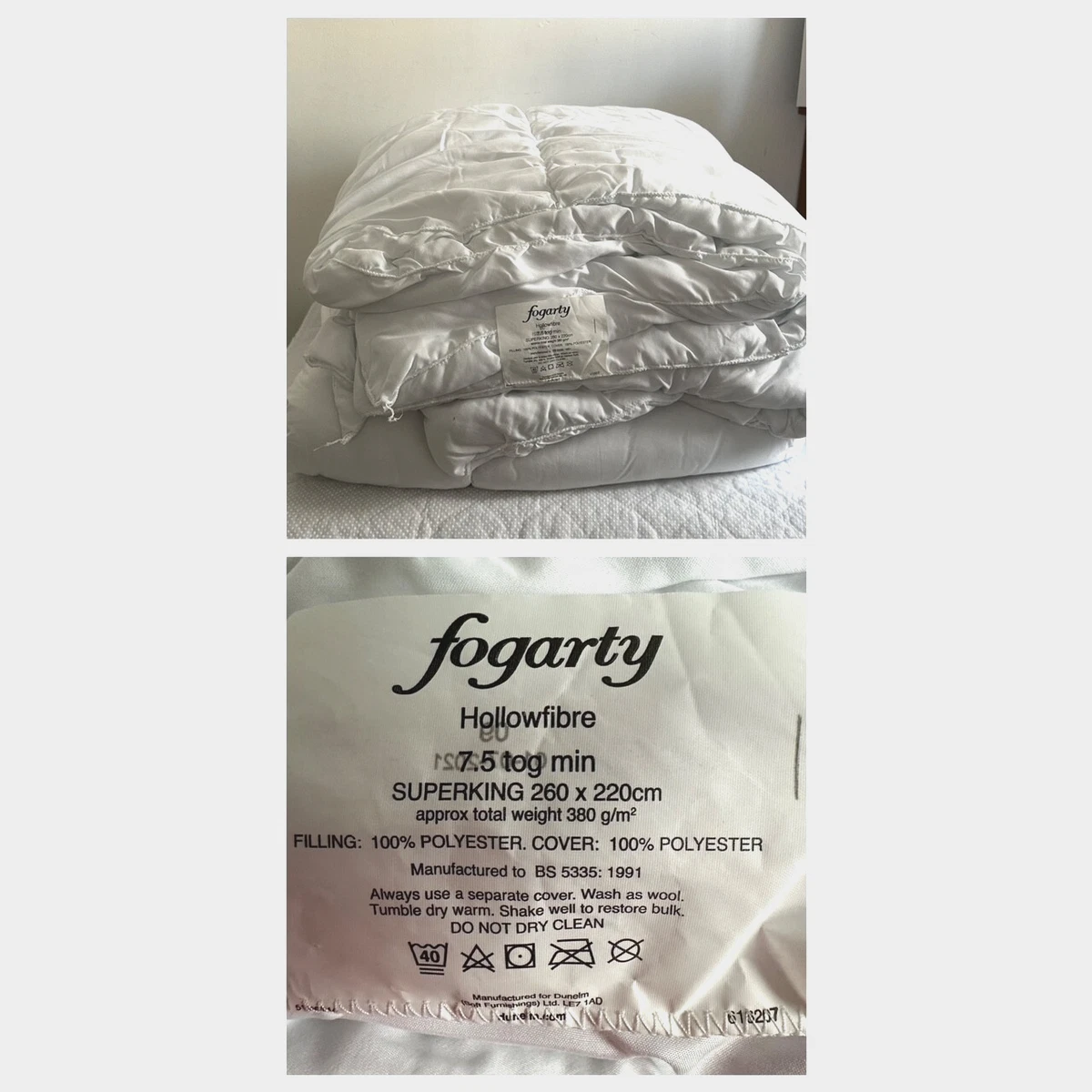 13.5 Tog Super King Hollowfibre Duvet - Groceries - View #2