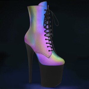 reflective lace up heels