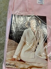 Vintage JCPenny 100 Brushed Nylon 2 Piece Pajamas Women's Size 34 NOS