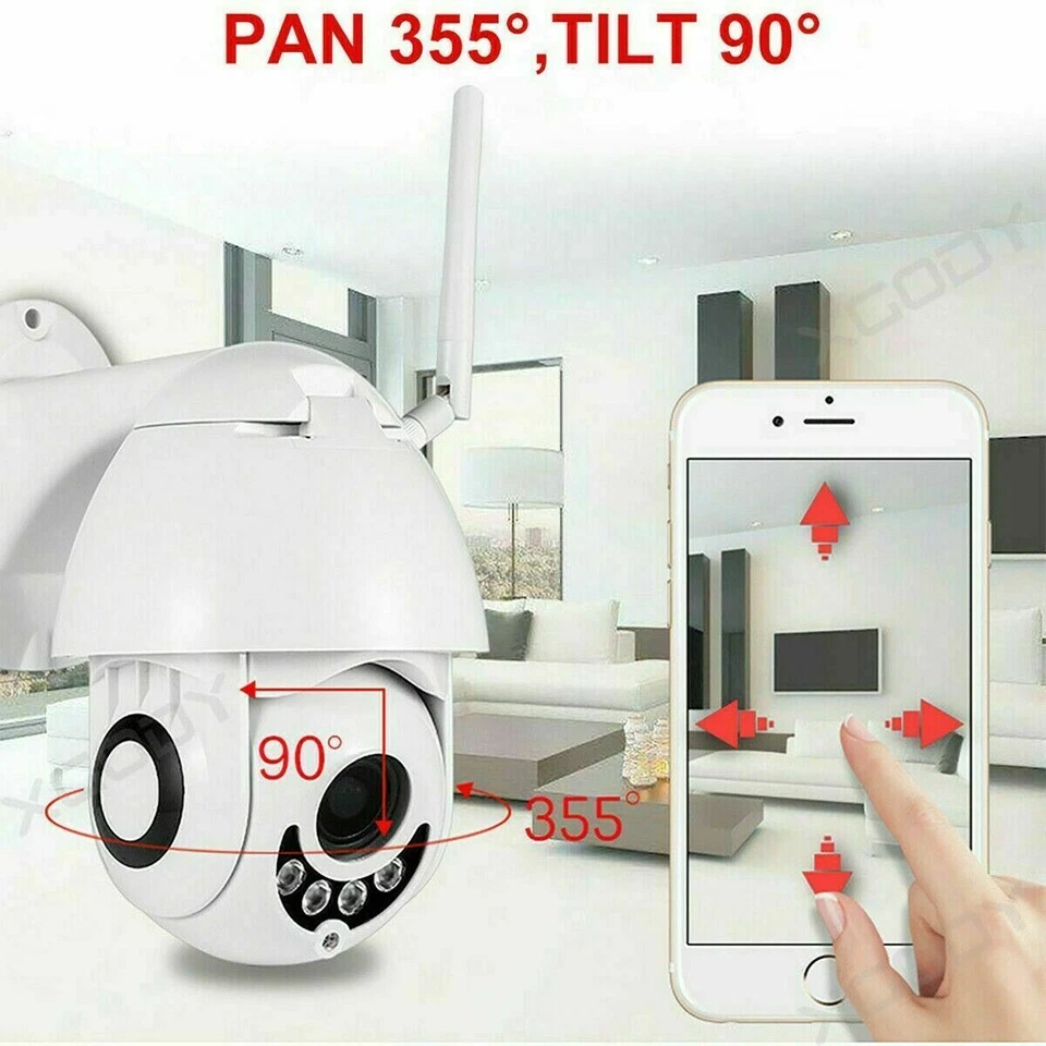 TELECAMERA IP PER ESTERNI ANTI PIOGGIA WIFI 1080P FULL HD WEBCAM MOTORIZZATA - Immagine 4 di 4