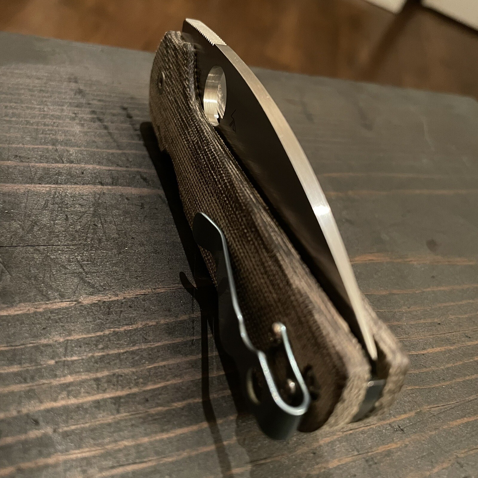 Spyderco Blade HQ Exclusive Shaman Modified w Flytanium Scales Lynch