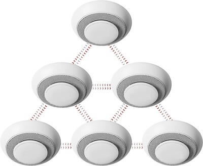 6-Pack Wireless Smoke and Carbon Monoxide Detector with Extended Range - L5.78