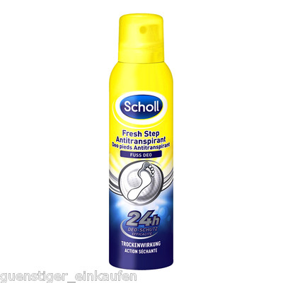 150ml Scholl Fresh Step Antitranspirant Fuss Deo 24h Schutz Trockenwirkung #02