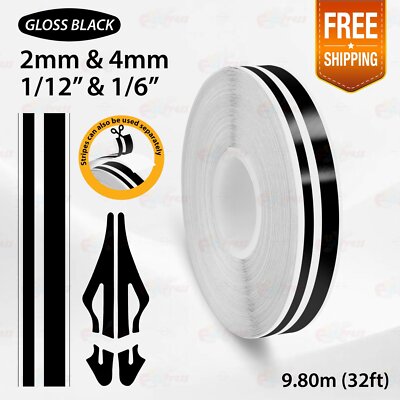 PinStriping Pin Stripe Tape Car Motorcycle Double Line Vinyl Stickers 1/2'' 12mm