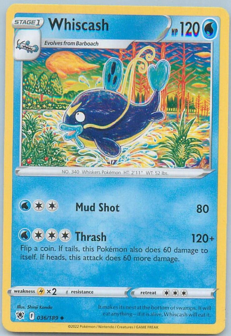 Whiscash 36 NM! Pokemon