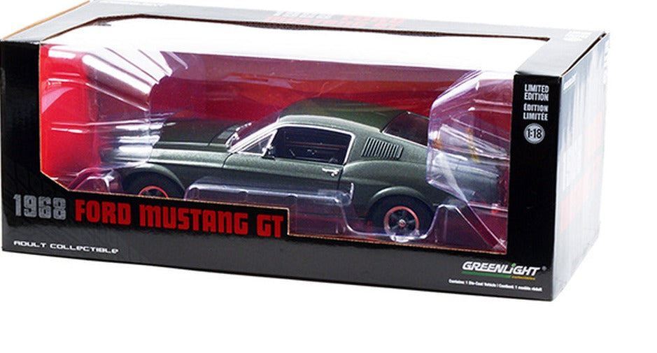 1:18 1968 Ford Mustang GT Fastback -- Bullitt -- Greenlight