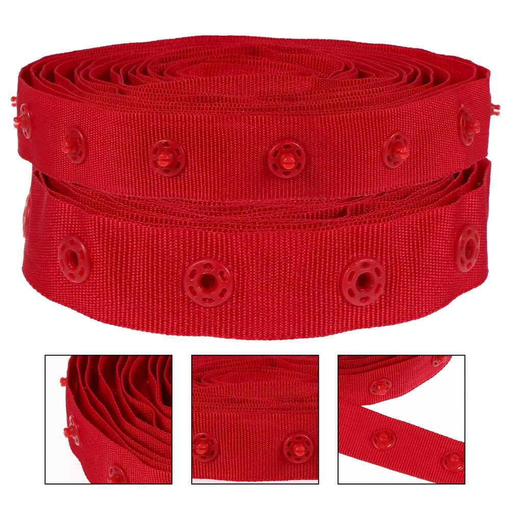 White Ribbon Sewing Snap Tape Trim Metal Snap Belt for DIY Clothes eBay