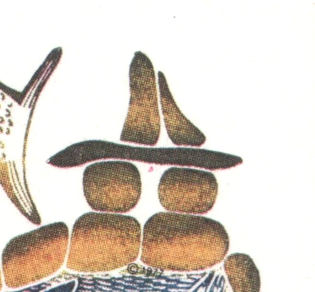 1977 / #749ii MNH ERROR (Fire in the Chimney) Block - Canada - Inuit Hunting - Image 2 of 2