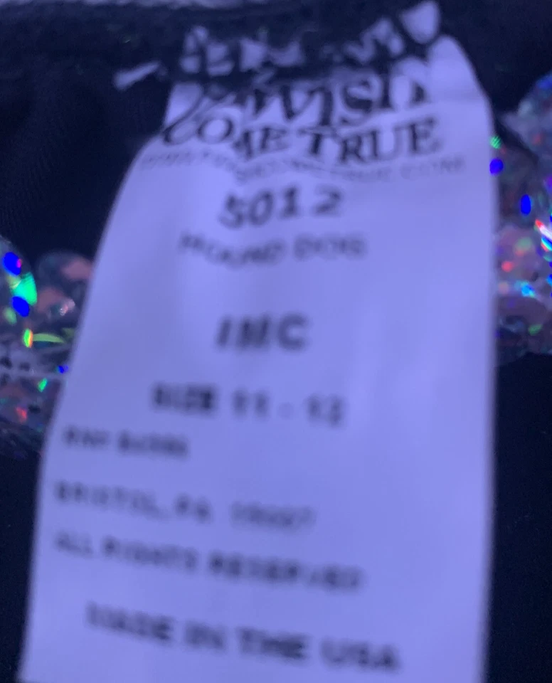 A WISH COME TRUE Costume Dance BLACK/GREEN Bodysuit/Poodle Skirt/Ties  S/11-12 - Image 4 of 4