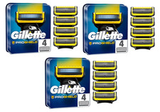 Lot 3 pack = 12 Lames GILLETTE PROSHIELD Recharge Rasoir FUSION 5 Gilette Chill