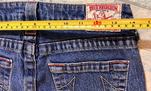 True Religion Bobby Jeans Wide Leg Cut Off Women’s Size 27 - Picture 11 of 22