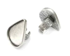 Drop Ring, Ring Blank Setting, Cabochon Mounting, Adjustable Resin Base Bezels