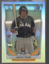 JUSTIN TWINE    2014 BOWMAN CHROME DRAFT PROSPECTS REFRACTOR CARD #CDP41