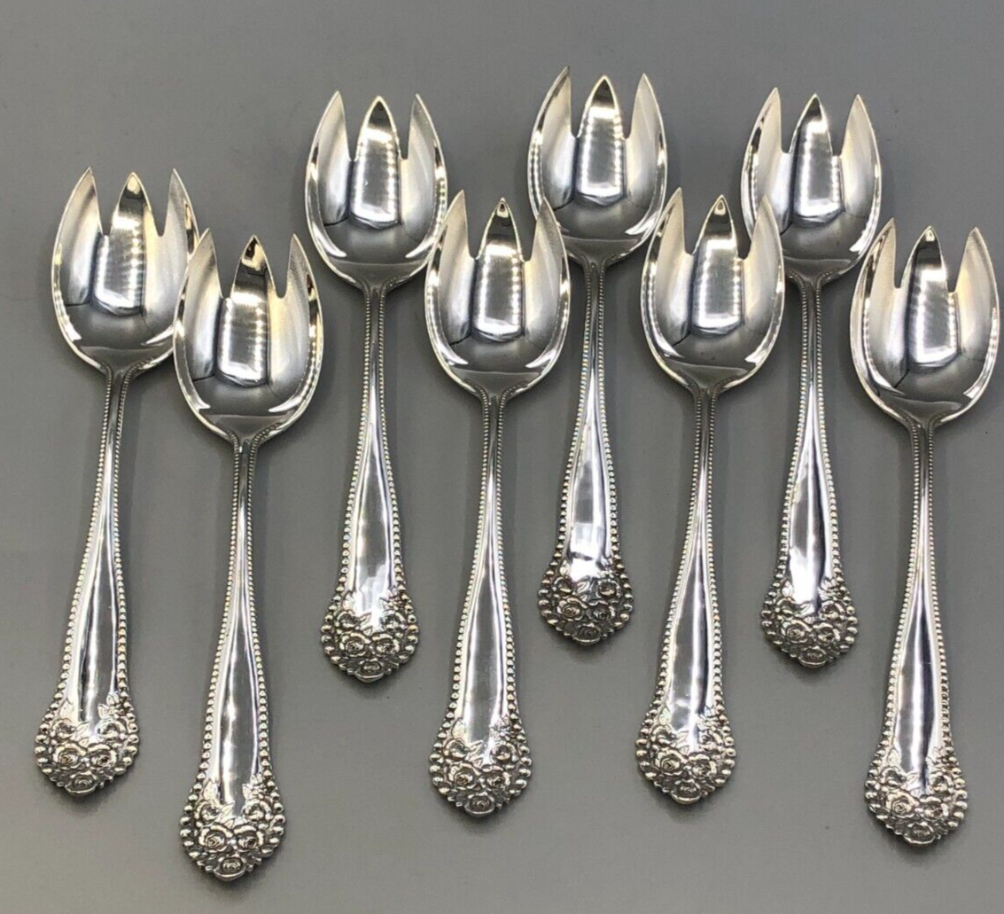 Lancaster by Gorham Sterling Silver set of 8 Ice Cream Forks 5.5