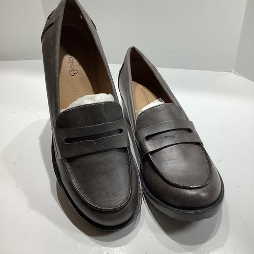 Brown Penny Loafers Heels 