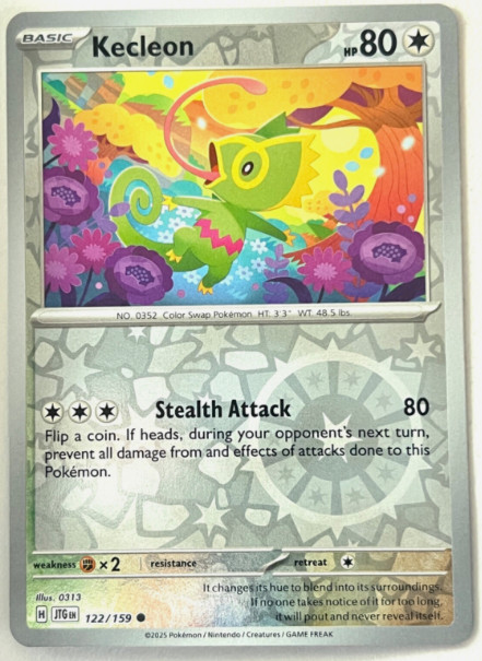 Pokemon - Kecleon - 122/159 - Reverse Holo - Journey Together - NM/M