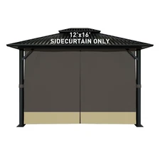 Aoodor 12'x16' Gazebo Universal Replacement Privacy Curtain Side Walls 4 Panels