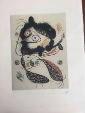 Joan Miro Lithography Off Set CM 56x76 Signature On Slab Certified