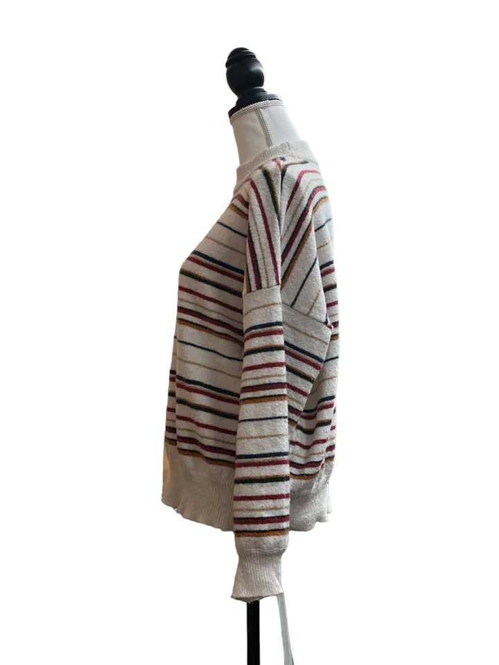 Suéter a rayas para mujer FOREVER21 - beige claro, pequeño Foto 4 de 4