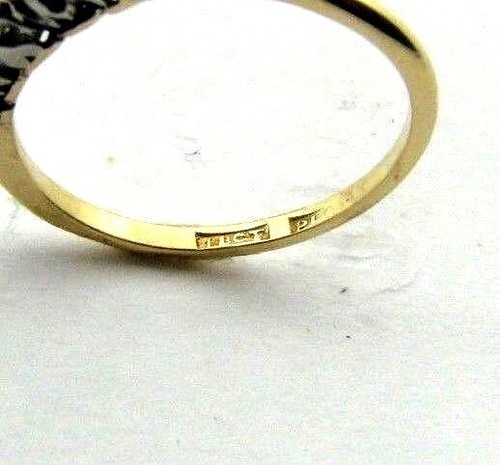 Anello Eternity In Oro 18 Carati Da Donna Con 5 Diamanti, Taglia UK L - Foto 6 di 7