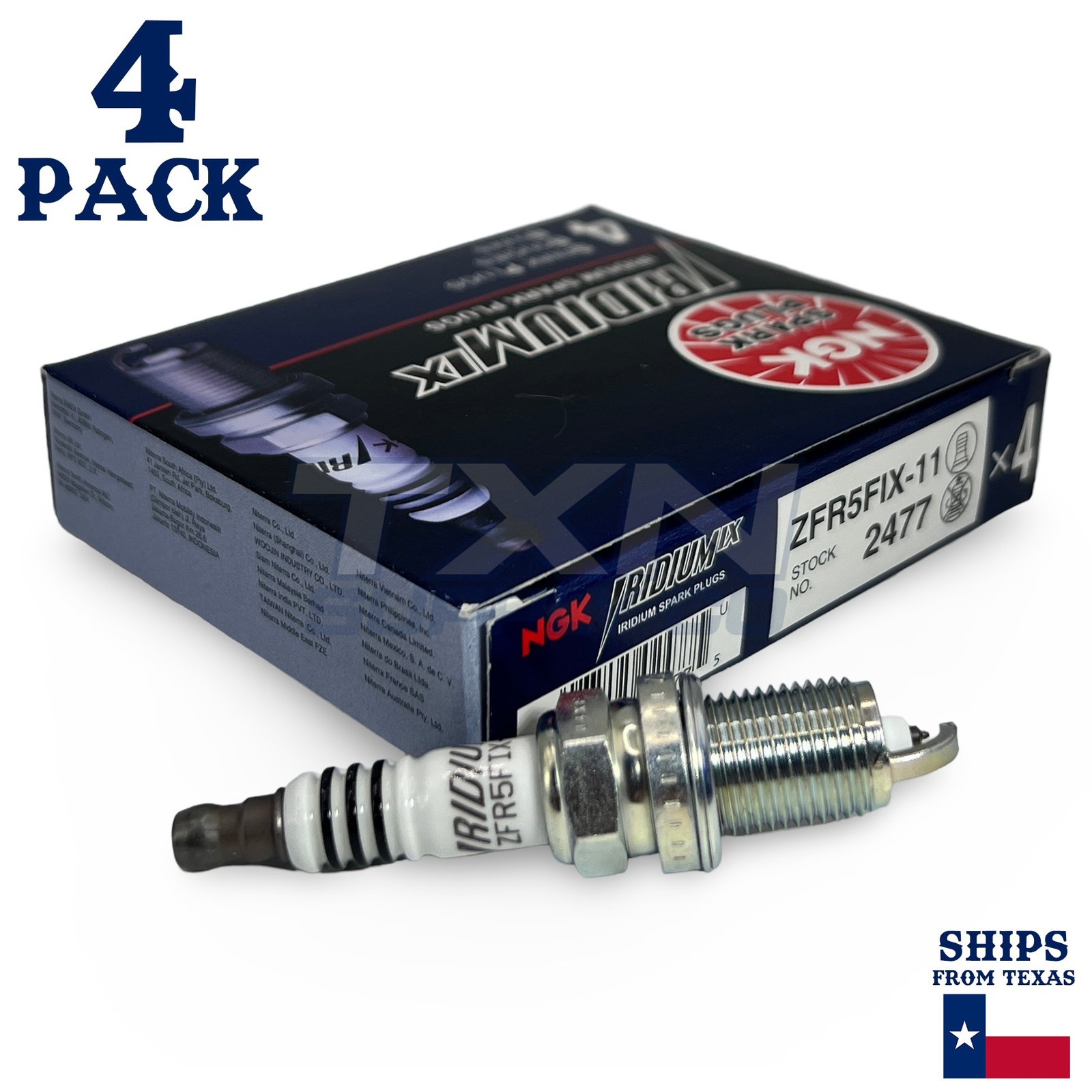 4 Pack NGK Iridium IX 2477 Spark Plugs ZFR5FIX-11