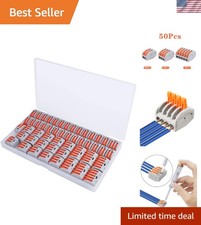 50 PCS Quick Disconnect Lever Wire Connectors - Insulated Electrical Terminals