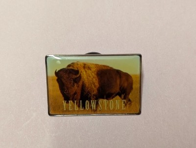 Yellowstone Nationalpark Bison Büffel Landschaft Reise Souvenir Pin Sammlerstück