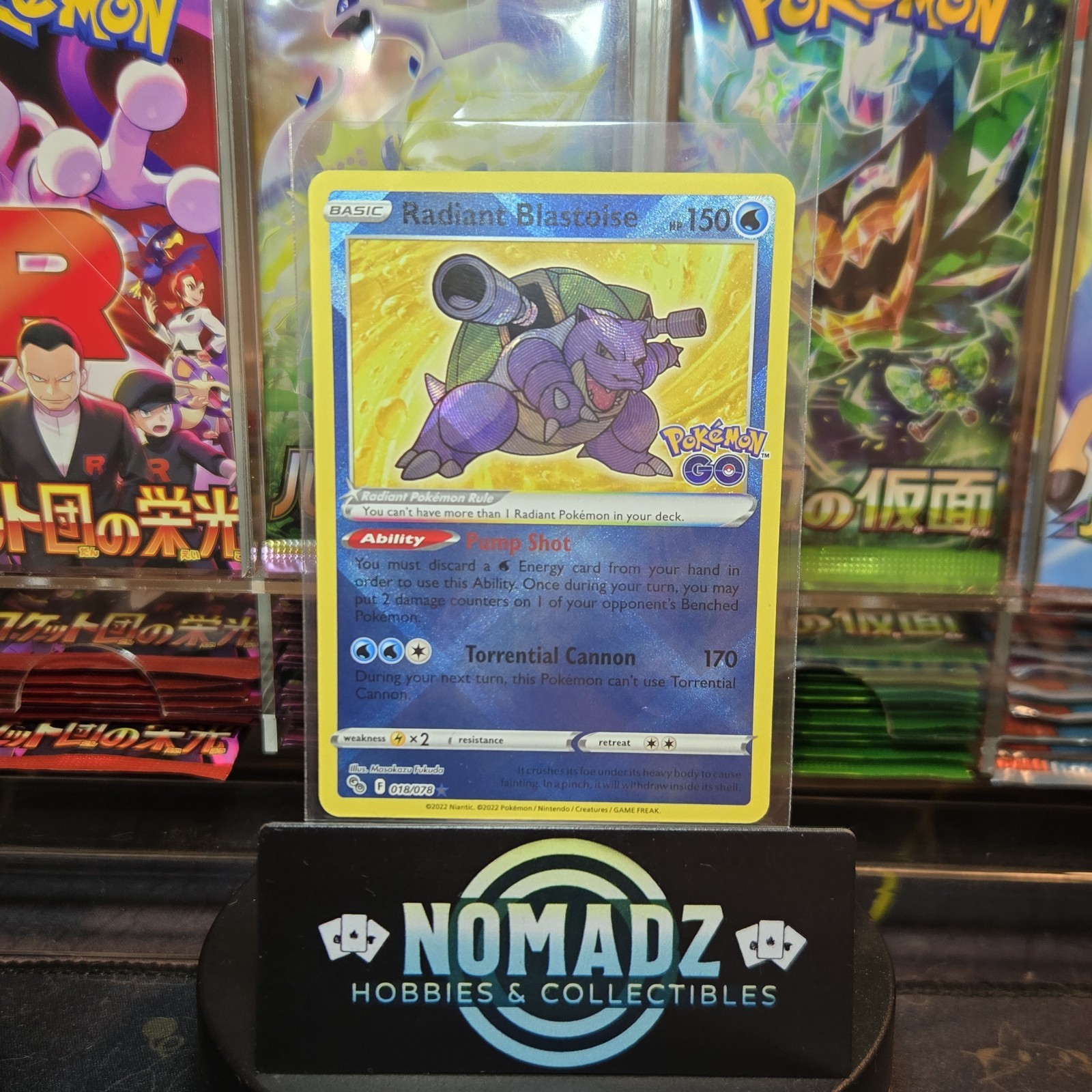 Radiant Blastoise 18/78 Pokemon GO Holo Rare Pokémon Card