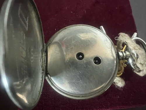 Montre Poche Beaocurt Manuel Fendues Bombé Vintage 4,4 Centimètres - Photo 5 sur 11