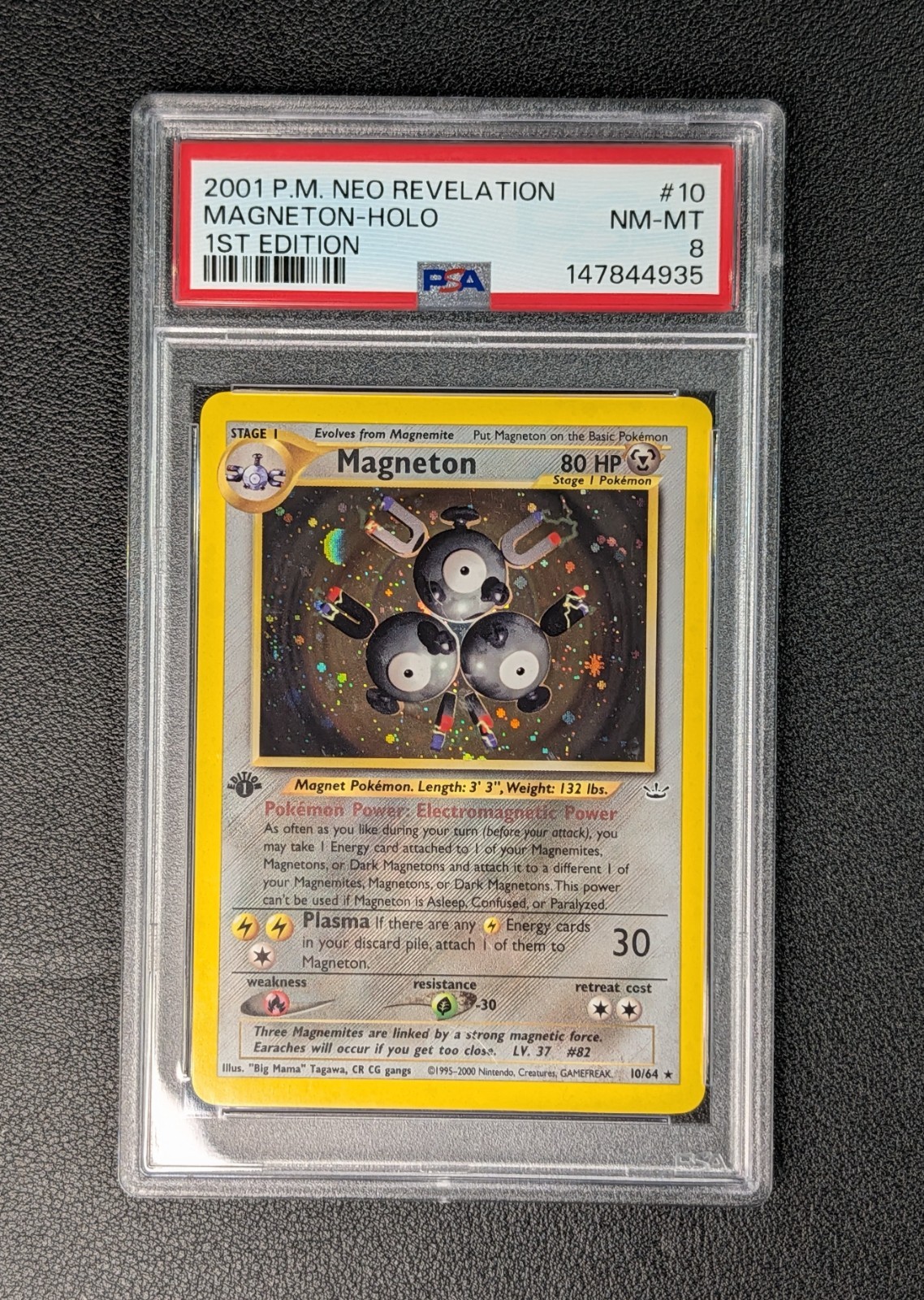 Magneton Neo Revelation 10/64 (2001 Pokemon) 1st Edition PSA 8 - Pop. 301!!