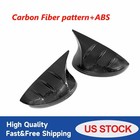M HORN STYLE CARBON FIBER ADD-ON SIDE MIRROR COVER CAP FOR 2022-2025 HONDA CIVIC