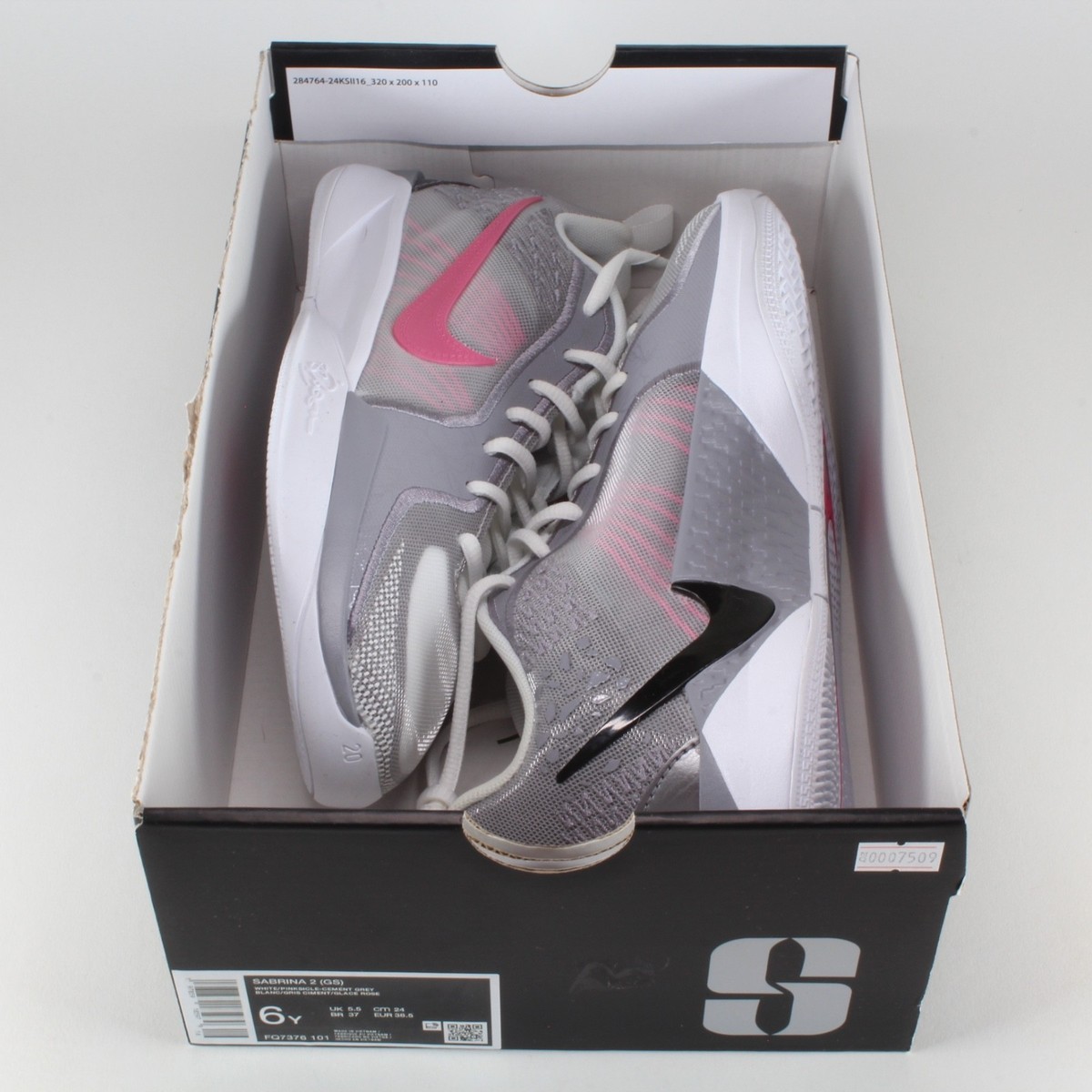 Nike Sabrina 2 (GS) 'Lily' Pink Grey FQ7376-101 Women's Size 7.5