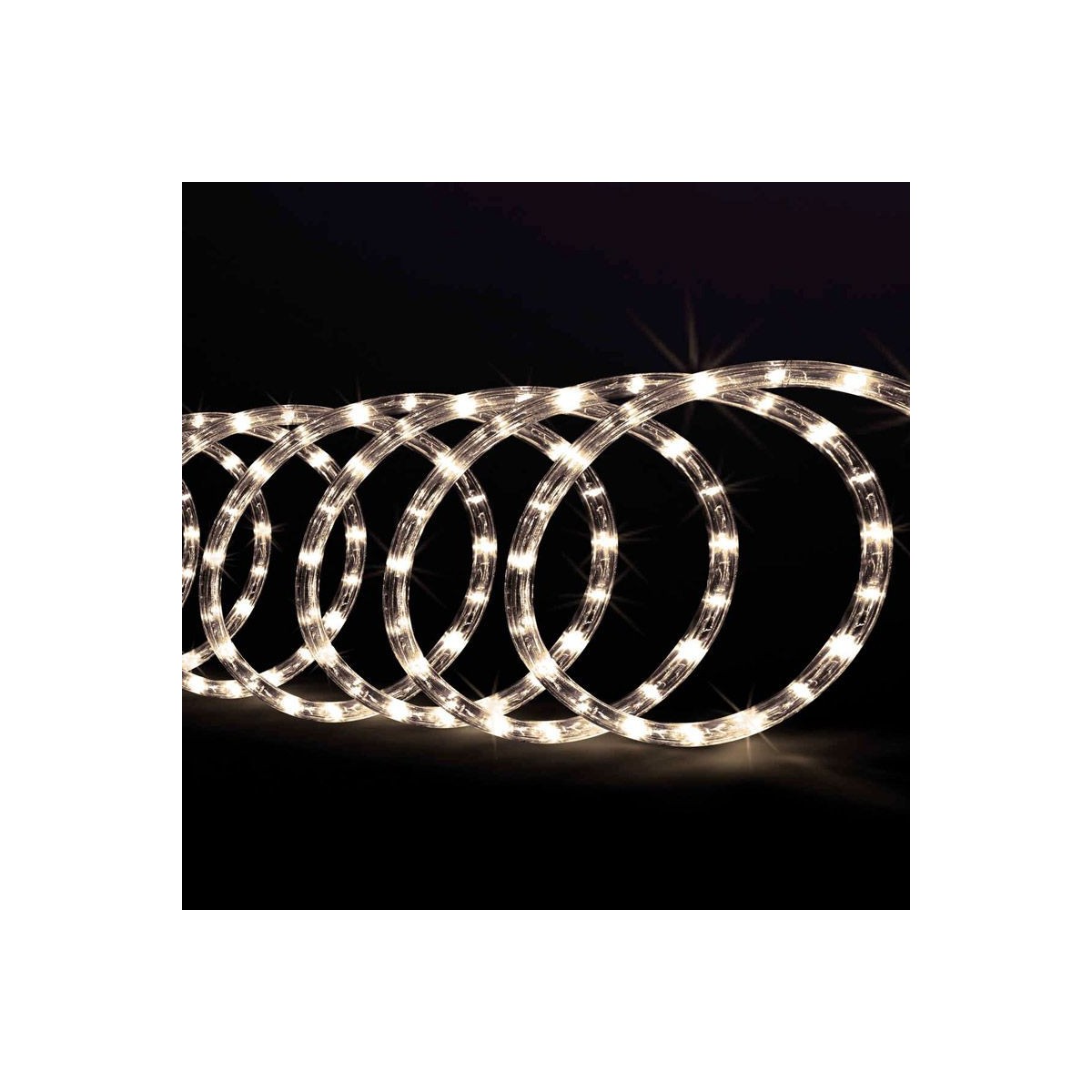 Tube LED extérieur 6m Techno blanc chaud pour illuminer vos soirées d'hiver