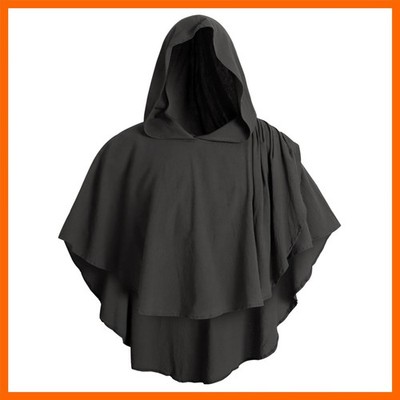 Medieval Hooded Cloak for Men Women, Gothic Renaissance Costume Cape | Gothic...