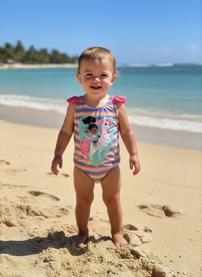 NWT Nickelodeon Sz 3T Toddler Bathing Suit Nella The Princess Knight UPF 50+