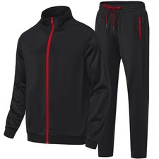 Mens Tracksuits 2 Piece Full Zip Jogging Running Suits SweatSuits for Men Shi...