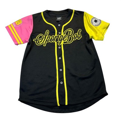 Nickelodeon SpongeBob x Patrick Color Pop Jersey Mens Small Black Besties Y2K