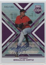 2016 Panini Elite Extra Edition Aspirations Purple 43/100 Braulio Ortiz Auto 0g4