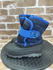 Kamik Snowbug Blue Winter Fur Lined Snow Boots Toddler Boys Size 9
