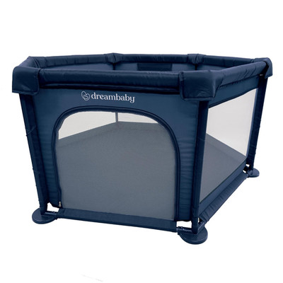 Large Explore Deluxe Fabric Playpen -Navy. Padded Sides, Easy Assembly, Play Pen