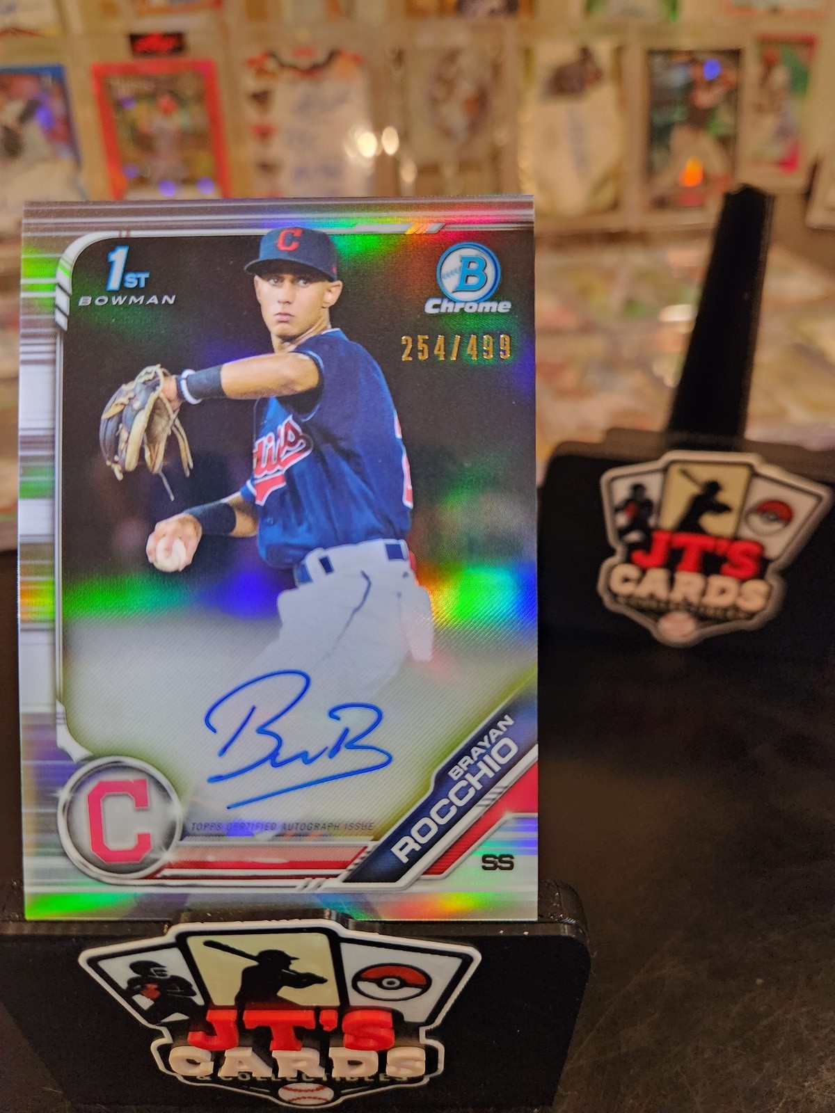 Brayan Rocchio 💎AUTOGRAPH💎🔥REFRACTOR🔥💥/499💥 - 2019 Bowman Chrome Prospects