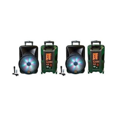 2 MR DJ USA DJ18BAT 18'' 5000W Max Power Speaker with Built-In Bluetooth &