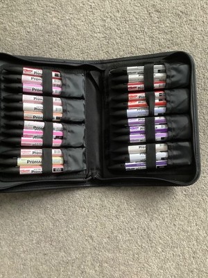 LETRASET PROMARKERS - MIT ETUI - 24 ROSA UND LILA