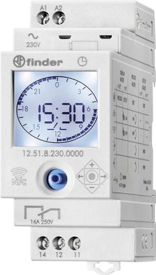 Finder Elecder Electronic 1 Kanal Schaltuhr mit Tages- und Wochenprogramm