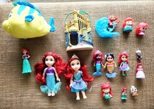 Lot Of 16 Disney Little Mermaid Toy Figures 1.5" To 6.5" Includes Palace  Plush