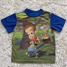 Vtg 03’ Kids Jimmy Neutron Boy Genius Shirt 4/5 Duty Calls Goddard Y2K Nostalgic