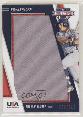 2019 Panini USA Baseball Stars & Stripes Jumbo Relics 53/299 Andrew Vaughn 5w7